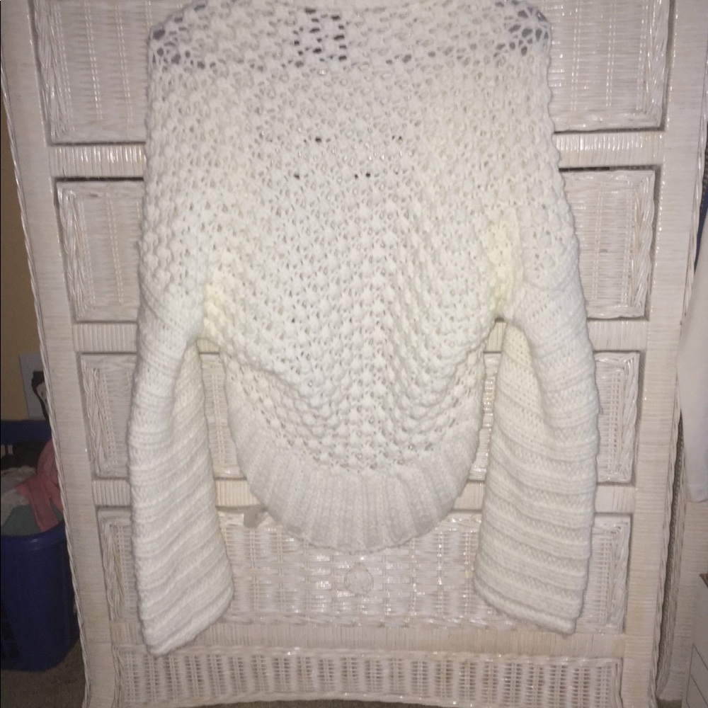 Nikkialo Hand Knit Textured Chunky Sweater Cardigan Shrug S Y2k